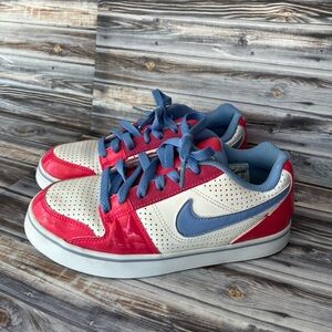 Nike 6.0 Ruckus Low Jr Skateboard Shoes pink blue white